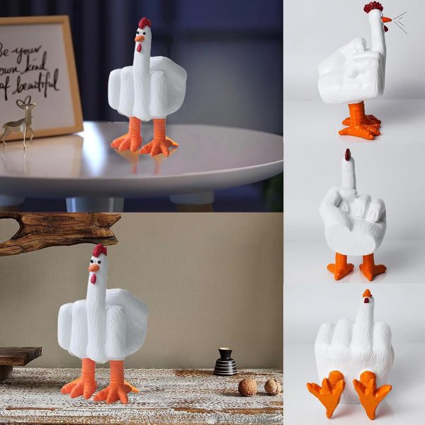 Funny Middle Finger Resin Garden Statue, Quirky Home and Desk Decoration, - Image 3