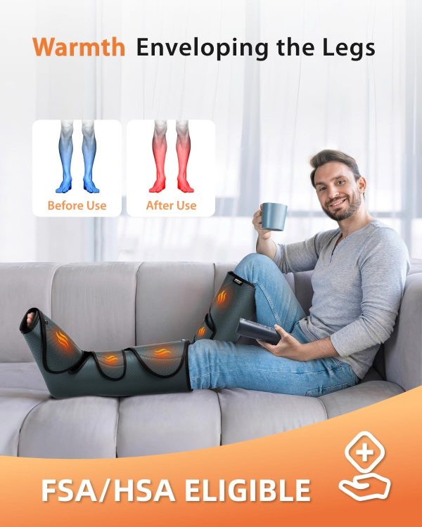 CINCOM Leg Massager with Heat and Compression, Leg Massager for Circulation - Image 3