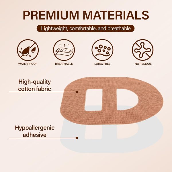50 PCS-Adhesive Patch for Omnipod, Pre-Cut Shower Waterproof Adhesive Tape, - Image 2