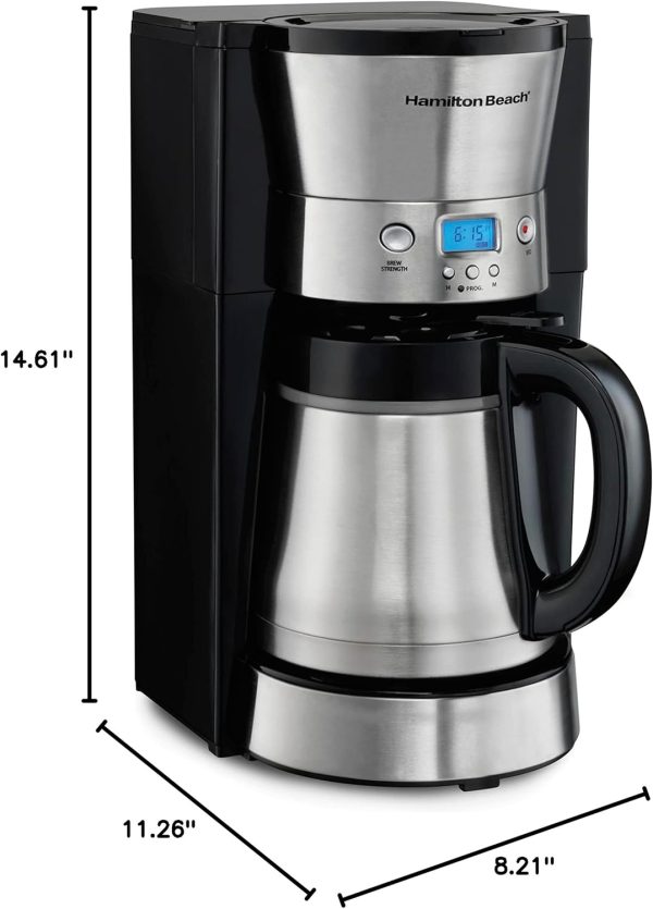 Hamilton Beach Programmable Coffee Maker with 10 Cup Thermal Carafe, 3 - Image 8