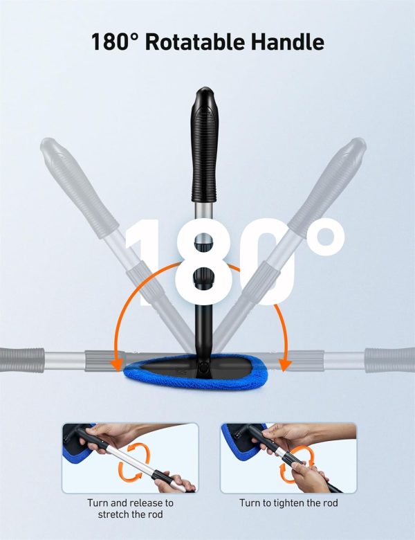 AstroAI Windshield Cleaner, Car Windshield Cleaning Tool Inside with 4 - Image 3
