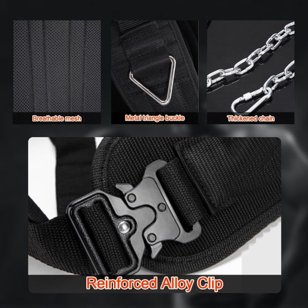 Powerlifting Belt Set Include Weightlifting Belt and Hip Thrust Belt, Dip - Image 2