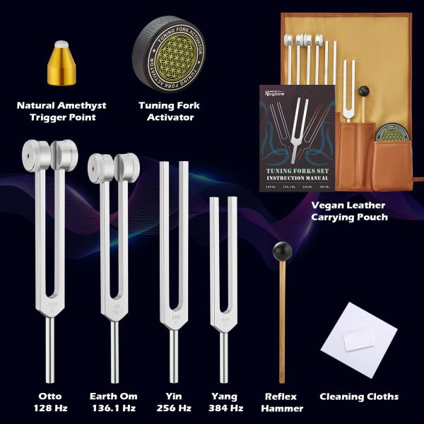 Tuning Forks for Healing, Aluminum Alloy Tuning Fork 128Hz, 136.1Hz, 256Hz, - Image 2
