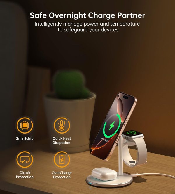 3 in 1 Wireless Charging Station for Apple Devices, Standard 15W Fast - Image 5