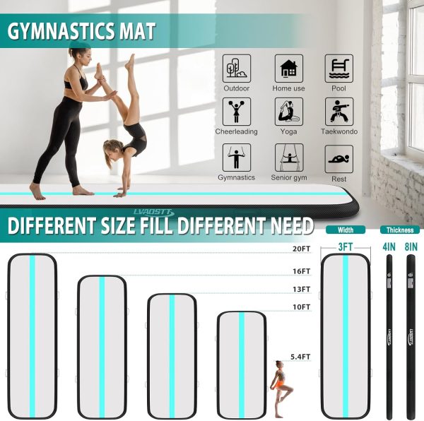 Gymnastics Air Mat Tumbling Mat 13ft/16ft/20ft Tumble Track, Inflatable - Image 4
