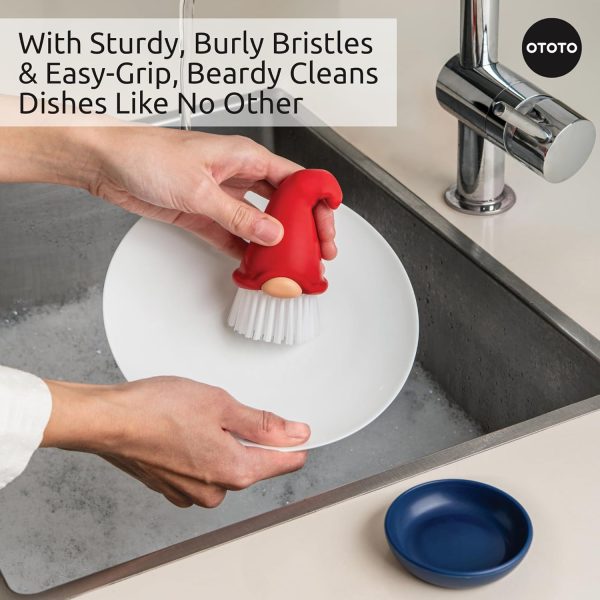 OTOTO Beardy Dish Brush - Dish Scrub Brush, Gnome Gifts, Quirky Gifts, Dish - Image 3