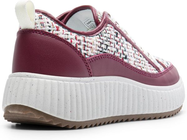 DREAM PAIRS Women Chunky City Tweed Comfortable Casual Platform Fashion - Image 3