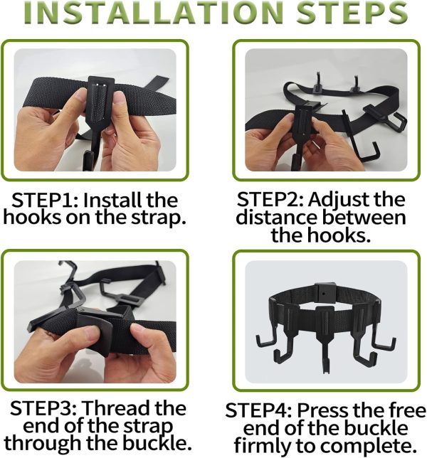 Treestand Strap Gear Hangers with Large Hooks, Lightweight Multi-Hook - Image 4