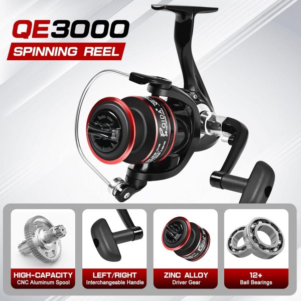 6.89ft Fishing Rod and Reel Combo, 2PCS Telescopic Carbon Fiber Fishing Rod - Image 3