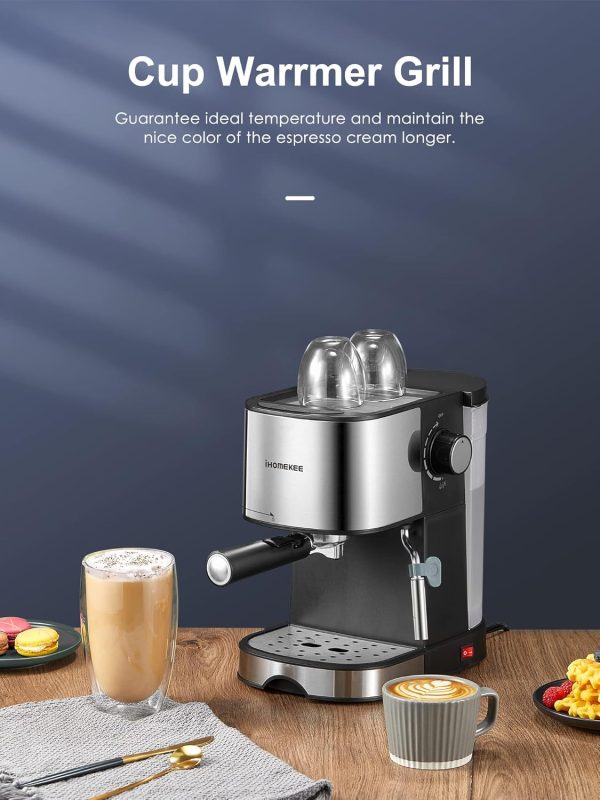 Espresso Machine, Espresso and Cappuccino Coffee Maker with Milk - Image 5