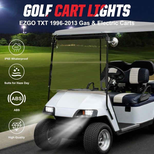 EZGO LED Headlight Tail Light Kit, Golf Cart Headlight Taillight Kit for - Image 4