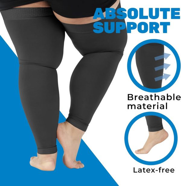 ABSOLUTE SUPPORT Compression Over the Knee Footless Socks 20-30mmHg - - Image 4