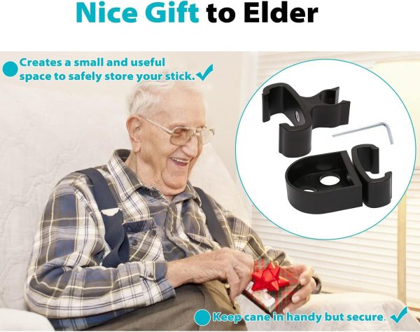 Cane Holder for Nitro Rollators with Flat Frame, Drive Walker Cane Holder, - Image 7