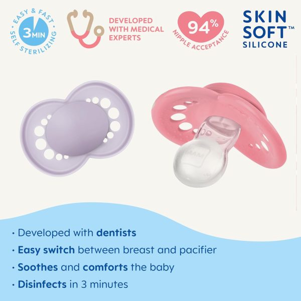 MAM Original Matte Baby Pacifier, 6-16 Months, 6 Count - Image 2