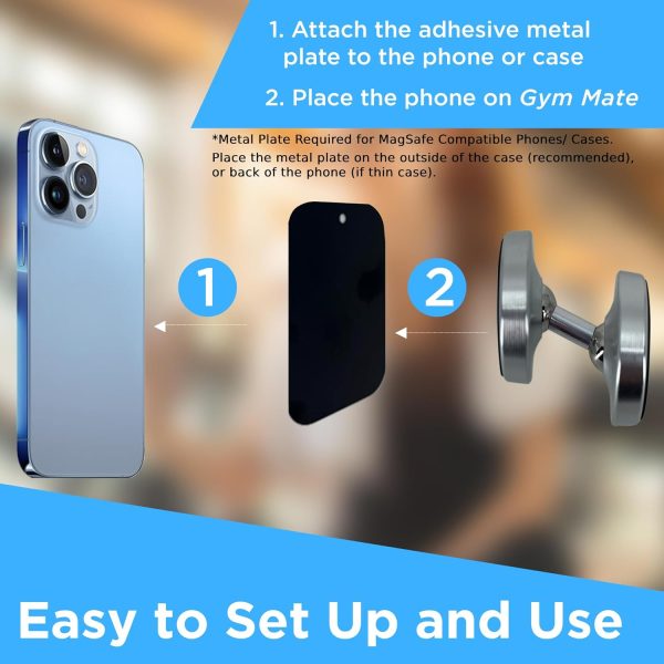 Dual Magnetic Phone Mount & Holder. Attaches magnetically to Metal Surface. - Image 4