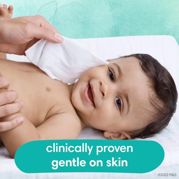 Pampers Aqua Pure Sensitive Baby Wipes, 99% Water, Hypoallergenic, - Image 4