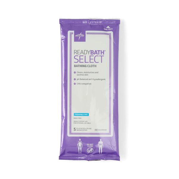 Medline - MSC095109 ReadyBath Select Unscented Body Cleansing Cloths, - Image 2