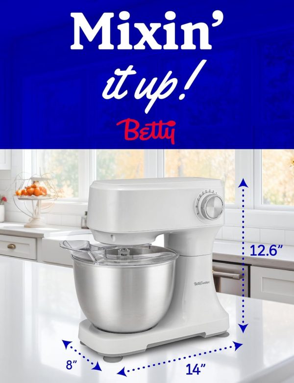Betty Crocker Stand Mixer, 3.7-Qt Electric Mixer with 10 Speeds, Kitchen - Image 7