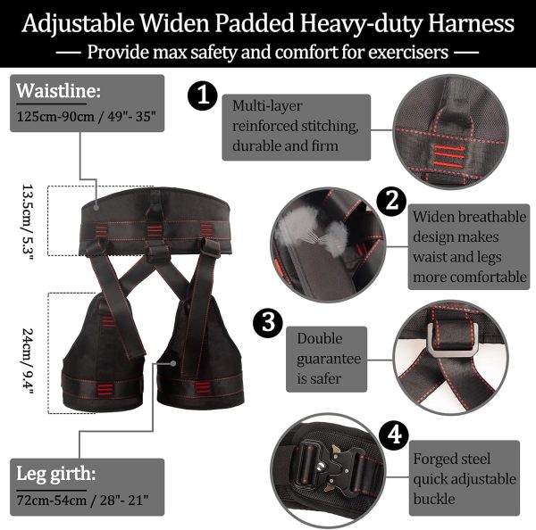 DASKING Natural Latex Heavy Bungee Resistance Band Set Gravity Yoga Bungee - Image 3