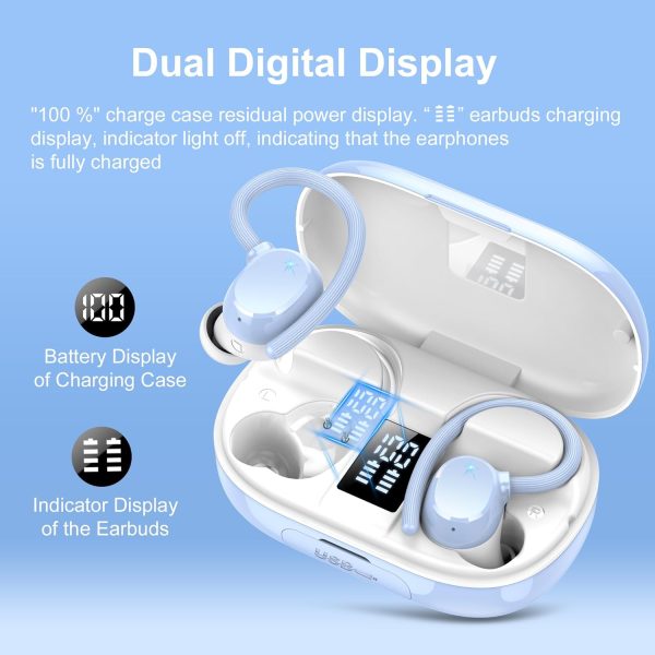Wireless Earbuds Bluetooth 5.3 Headphones with Noise Cancelling Mic Bass - Image 4