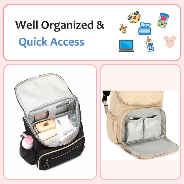 Large Capacity Diaper Bag with Stroller Buckle, Water-Resistant Travel - Image 3
