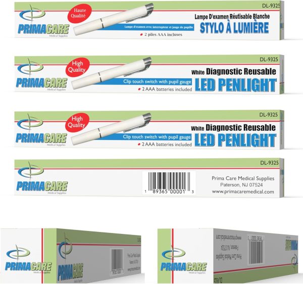 Primacare DL-9325 LED Diagnostic Penlight with Imprinted Pupil Gauge, - Image 5