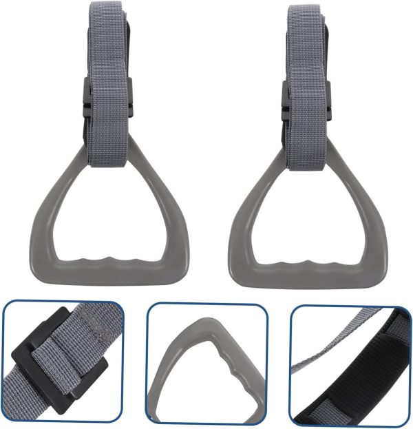 2 Pcs Handle Ring Gymnastics Barbell Bar Pull Handles Training Push Outdoor - Image 7