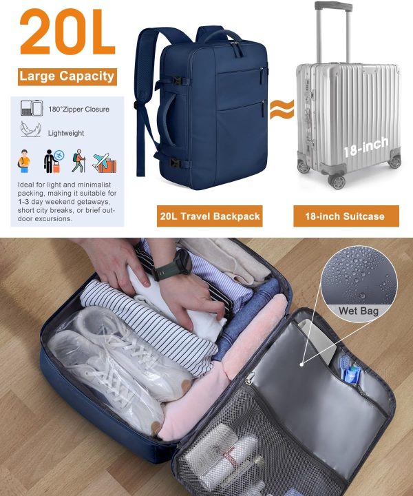 Capolo Travel Backpack for Women Men Waterproof Laptop Backpack Airlines - Image 4