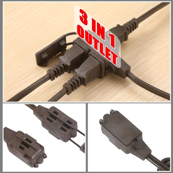 5 Pack Christmas Indoor Extension Cord 6 ft Extension Cord Outdoor with - Image 7