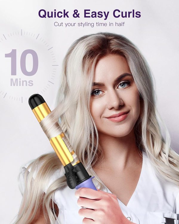 Rotating Curling Iron 1 1/4 Inch, 2024 Upgraded ZAVAREA Automatic Curling - Image 3