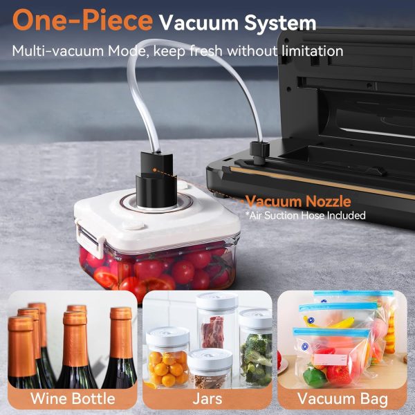 Vacuum Sealer Machine, Food Sealer Machine 80KPA Fully Automatic 8-IN-1 - Image 5