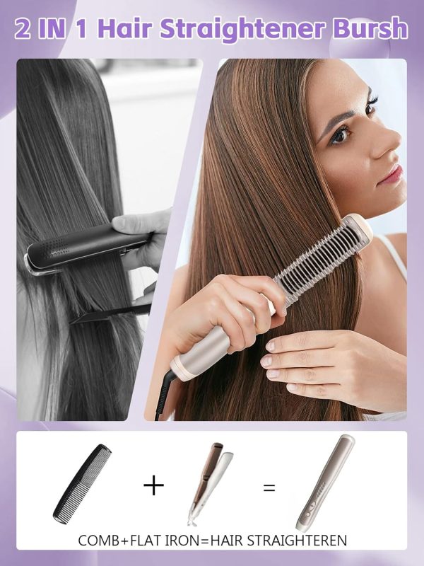 Hair straighteners for Women,Hair Straightener Brush,Straightening Comb for - Image 5