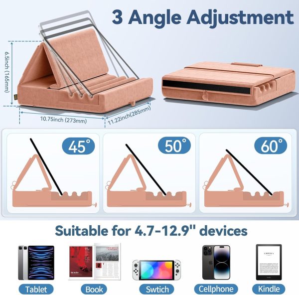 KDD Tablet Pillow Holder, Foldable iPad Stand for Lap, Bed and Desk -Tablet - Image 8