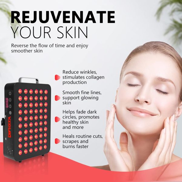 Bestqool Red Light Therapy for Face, Body. Portable Red Light Therapy Dual - Image 3