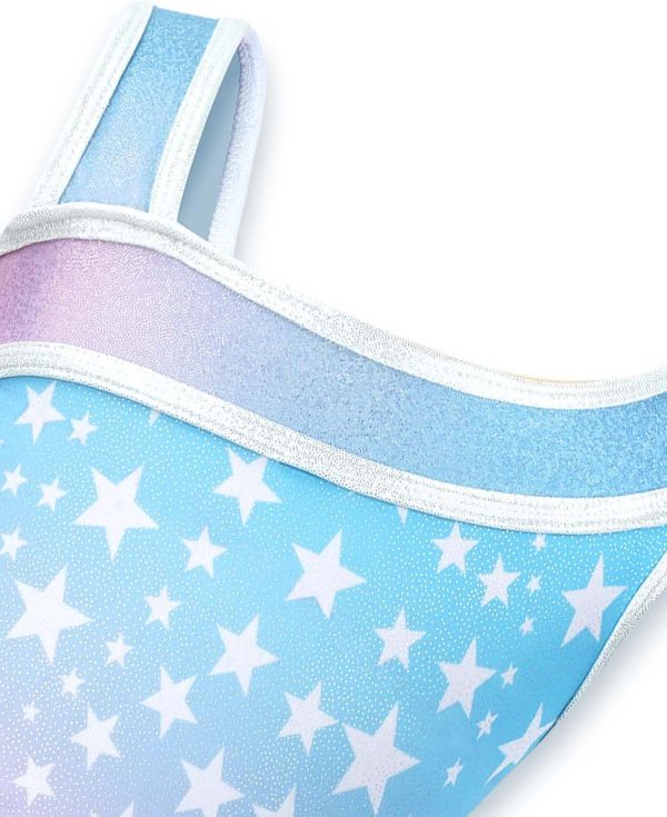 Gogokids Gymnastics Leotards for Girls, Kids Glitter Stars Dance Unitards - Image 3
