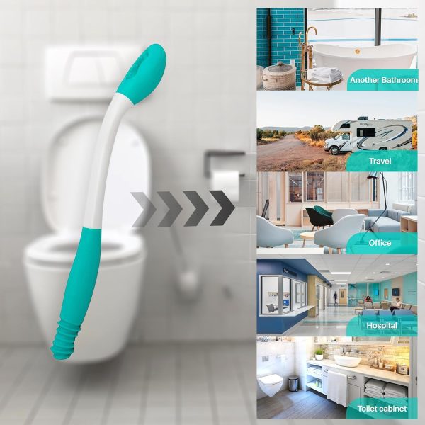 Toilet Aid Set for Wiping,Including Long Handle Butt Wiper Shower Brush - Image 6