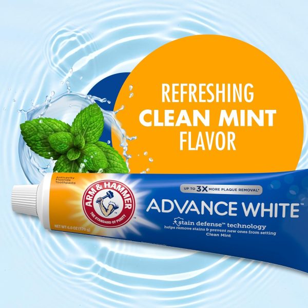 Arm & Hammer Advance White Toothpaste, Clean Mint Flavor, Stain Defense - Image 4