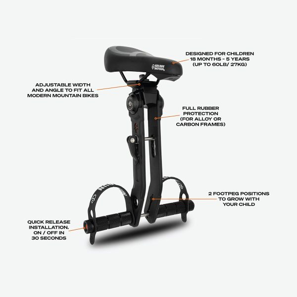 Kids Ride Shotgun - Front Mounted Child Bike Seat and Handlebar Accessory - Image 2