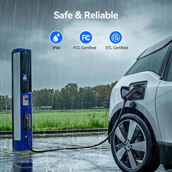 TECKNET EV Charger Level 1&2, 16A Electric Car Charger with NEMA 6-20 Plug, - Image 4