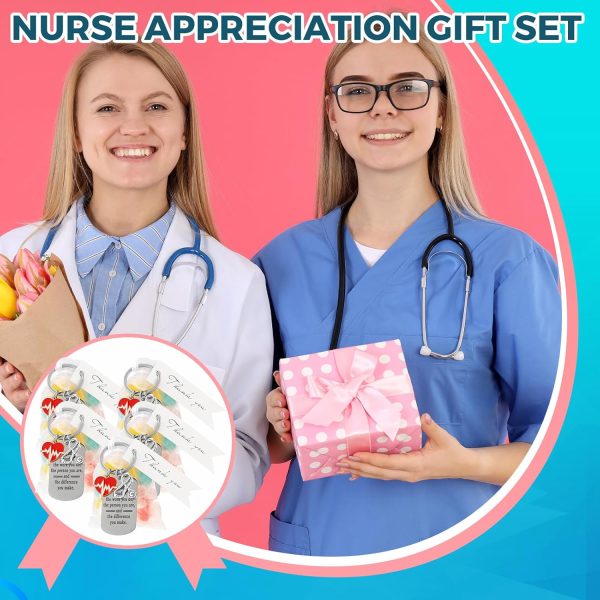 Sureio 72 Pcs Nurse Gift Include 24 Nurse Keychain with 24 Tassel Organza - Image 3