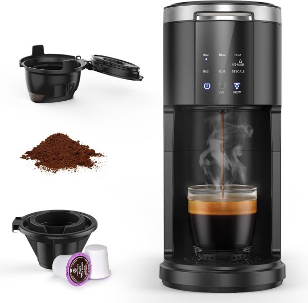 Kndko Single Serve Coffee Maker, Capsule Coffee Machine for K-Cups Pods & - Image 2