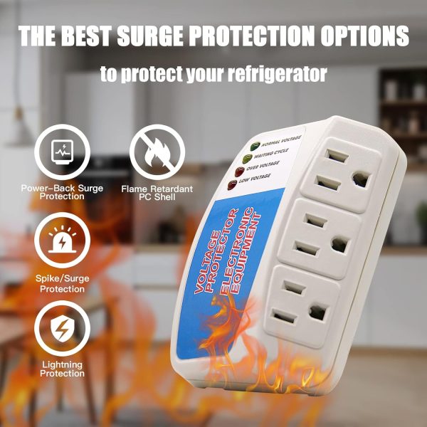 BSEED Surge Protector Home Appliance,3 Outlet Power Surge Protector, - Image 3