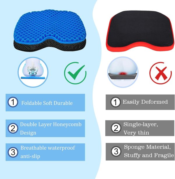 NEW-Vi Anti-Slip Kayak Seat Cushion - Waterproof Thicken Gel Boat Kayak - Image 6