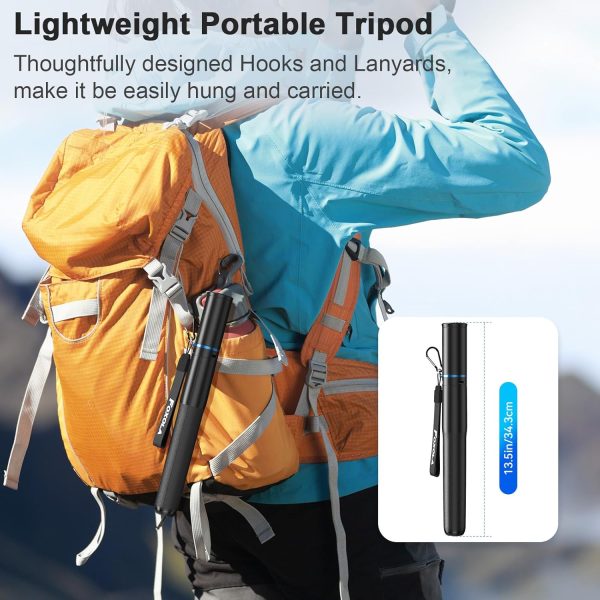 FOXOLA 61" Phone Tripod & Selfie Stick, Extendable All-in-1 Cell Phone - Image 6