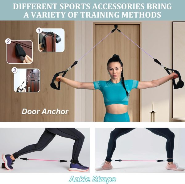 Pilates Bar Kit with 3 Set Resistance Bands, Multifunctional Pilates - Image 5