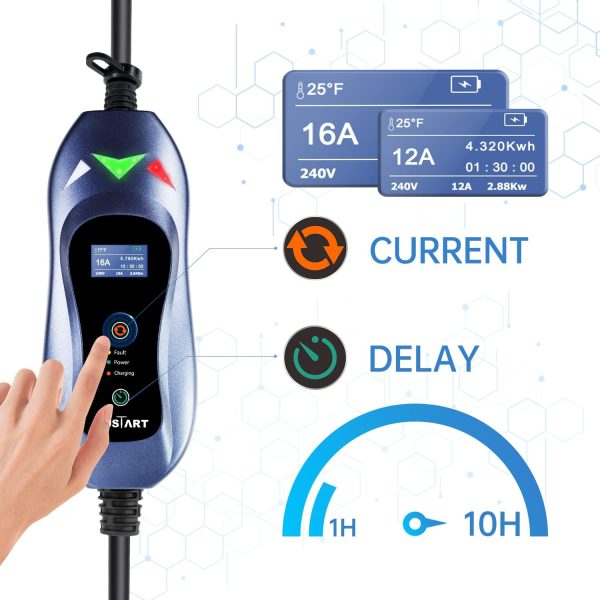 Level 1 and Level 2 Portable EV Charger (16 Amp Adjustable, 100-240V, 25ft - Image 3
