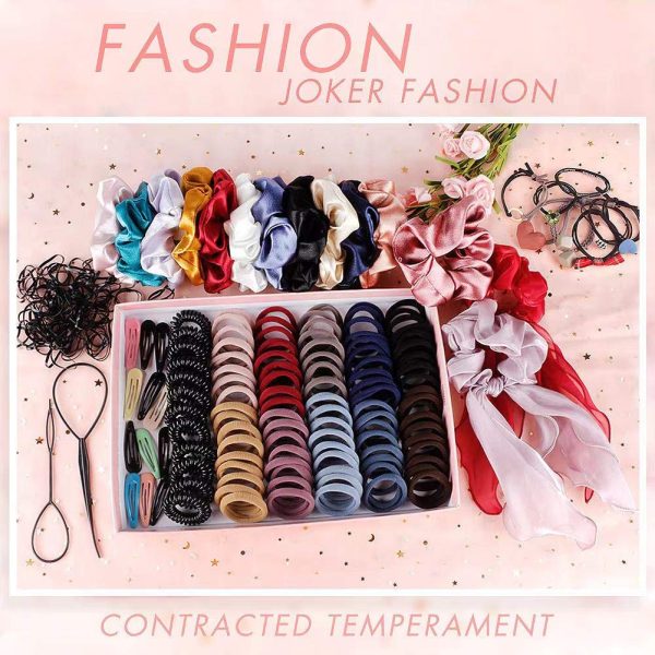 Girls' Variety Pack Hair Accessories - Scrunchies, Elastic Bands, Hair - Image 2