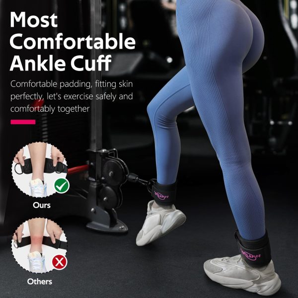 WALITO Gym Ankle Straps for Working Out - Glute Ankle Cuff Kickback Strap, - Image 4