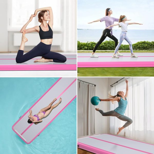 10ft 13ft 16ft 20ft Inflatable Air Gymnastics Mat Pink/Purple Track - Image 3