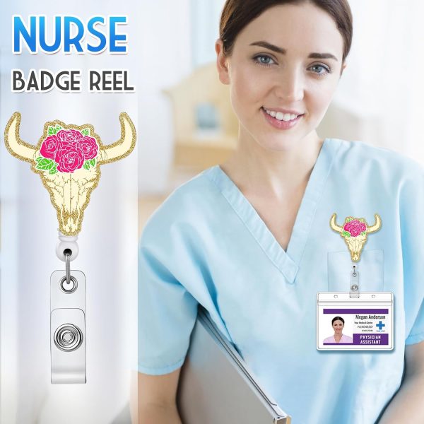Plifal Badge Reel Holder Retractable with ID Clip for Nurse Nursing Name - Image 2